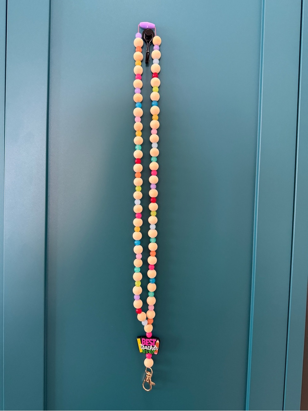 Colorful Beaded Lanyard for Teacher - Multicolor - Back to School